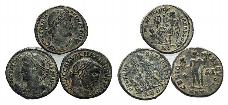 Lot of 3 Roman Imperial Æ coins, to be catalog. Lot sold as it, no returns