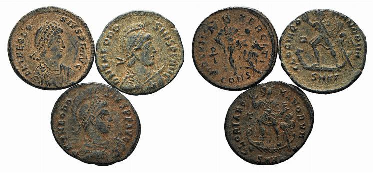 Lot of 3 Roman Imperial Æ coins, to be catalog. Lot sold as it, no returns