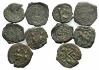 Lot of 5 Æ Byzantine coins, to be catalog. Lot sold as it, no returns