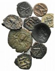 Lot of 9 Æ Byzantine coins, to be catalog. Lot sold as it, no returns