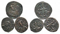 Lot of 3 Byzantine Æ to be catalog. Lot sold as it, no returns