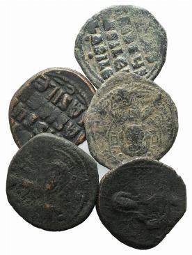 Lot of 5 Byzantine Æ to be catalog. Lot sold as it, no returns