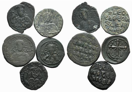 Lot of 5 Byzantine Æ to be catalog. Lot sold as it, no returns