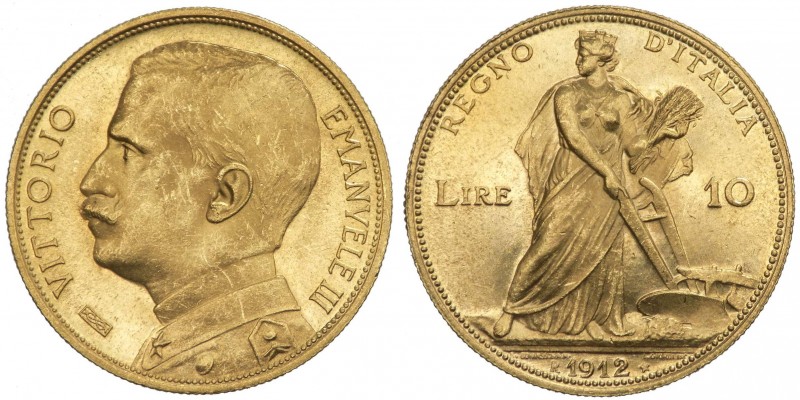 Regno d'Italia - Vittorio Emanuele III (1900-1943) 10 Lire "Aratrice" 1912 - RRR...