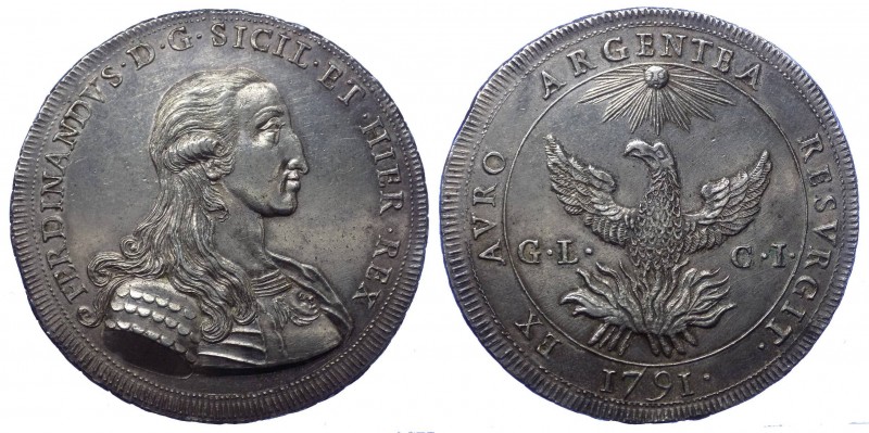 Zecche Italiane - Regno di Sicilia - Ferdinando III (1759-1816) Oncia da 30 Tarì...