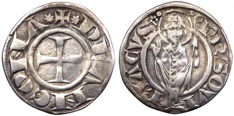 Ancona - Monetazione autonoma - Grosso agontano XIII-XIV secolo - CNI 23 - Ag gr...
