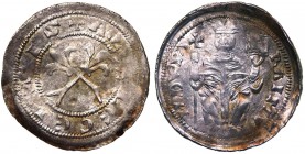 Aquileia - Raimondo Della Torre (1273-1298) Denaro tipo con bastoni decussati - Bernardi 30 - R (RARO) - Ag gr. 1,07

BB+