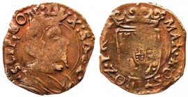 Bozzolo - Scipione Gonzaga (1613-1670) II&deg;periodo (1636-1670) Sesino con lo stemma - CNI 188/193 - Cu gr. 0,73

MB+