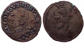 Ferrara - Alfonso II d'Este (1559-1597) Sesino - Mir.322 - RARA - Mi gr.1 

BB+