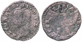 Ferrara - Alfonso II d'Este (1559-1597) Sesino Aquila coronata e Testa rivolta a Sinistra - RARA - Mi gr.0,9 

qBB