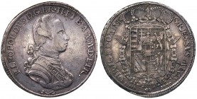 Firenze - Granducato di Toscana - Pietro Leopoldo di Lorena (1765-1790) Francescone 1777 - CNI 62 - RR MOLTO RARA - Ag gr.27 

BB+