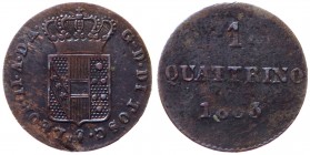 Firenze - Granducato di Toscana - Leopoldo II (1824-1859) Quattrino 1853 - Gig. 119 - Cu gr. 0,94 

BB
