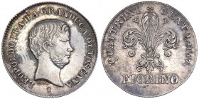 Firenze - Granducato di Toscana - Leopoldo II di Lorena (1824-1859) Fiorino da 100 Quattrini del 3°Tipo 1847 - Ag gr.6,7 

SPL