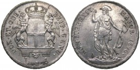 Genova - Repubblica di Genova periodo dei Dogi biennali (1528-1797) III fase (1637-1797) 4 lire 1796 Lunardi 364 - Ag gr. 16,66 

qSPL