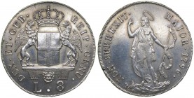 Genova - Repubblica di Genova periodo dei Dogi biennali (1528-1797) III fase (1637-1797) 8 lire 1796 - CNI 8 - R (RARO) - Ag gr. 33,44 

SPL