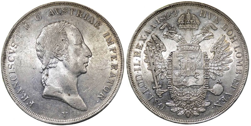 Lombardo Veneto - Venezia - Francesco I (1815-1835) Scudo nuovo da 6 lire 1822 -...