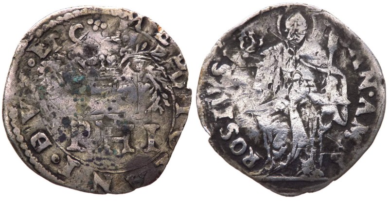 Milano - Filippo II (1556-1598) Denaro da 5 Soldi - CNI V 388-400 - Ag gr. 1,93 ...