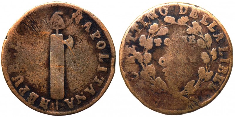 Regno di Napoli - Repubblica Napoletana (1799) 6 Tornesi 1799 - Mont. 336 - Cu g...