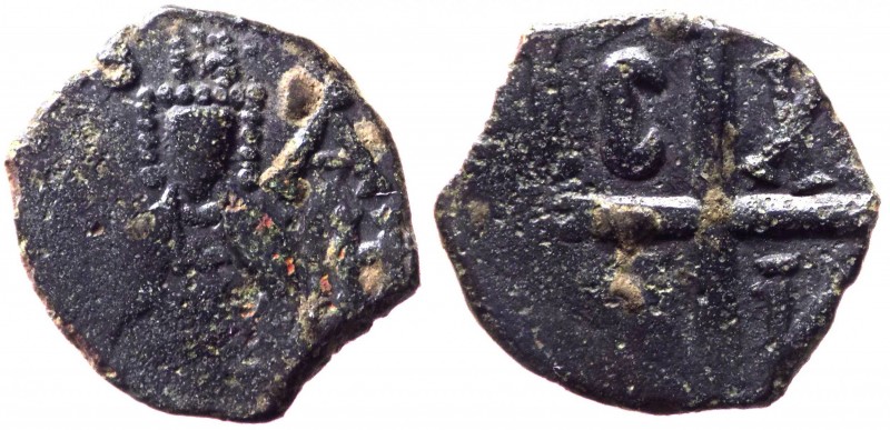 Regno di Sicilia - Messina - Ruggero II (1139-1154) Mezzo Follaro Re Seduto - Sp...