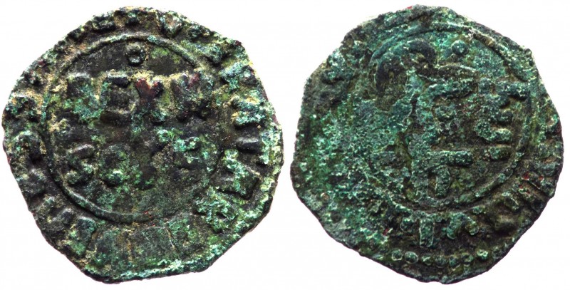 Regno di Sicilia - Messina - Guglielmo II (1166-1189) Mezzo Follaro - D/ REX W S...