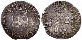 Carlo II (1504-1553) 2 Grossi del II°Tipo s.d. - Mir.384 - RRRRR - Mi gr.2,70 

MB+