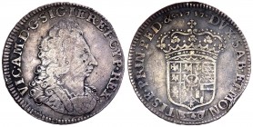Vittorio Amedeo II Re di Sicilia (1713-1718) 2 Lire del II°Tipo 1717 - RRRR ESTREMAMENTE RARA - Mir.884 - Ag gr.11,91 

n.a.