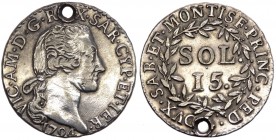 Vittorio Amedeo III (1773-1796) 15 soldi 1794 - RARA - FORO - Mi gr.4,84

BB+