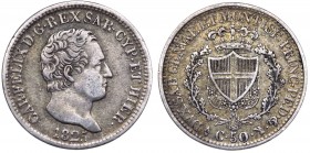 Carlo Felice (1821-1831) 50 centesimi 1825 Torino - Pagani 111 - Ag

BB