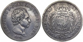 Carlo Felice (1821-1831) 5 lire 1826 Torino - Pagani 71 - Ag

qBB