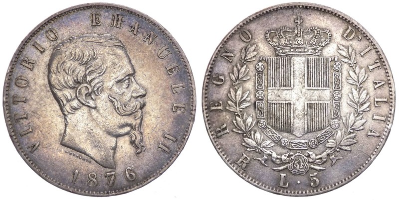 Vittorio Emanuele II (1861-1878) Scudo da 5 Lire 1876 Roma - Ag

BB+