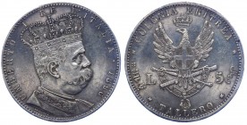 Eritrea - Umberto I (1890-1896) Tallero o 5 Lire 1896 - RARA - Ag

BB/SPL