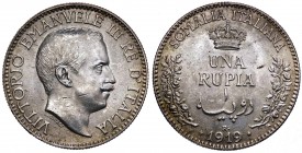 Somalia Italiana - Vittorio Emanuele III (1909-1925) Rupia 1919 - Non comune - Conservazione Eccezionale Ag

FDC
