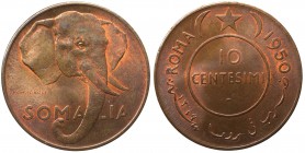Amministrazione Fiduciaria Italiana Somalia - 10 Centesimi 1950 - Rame Rosso - Cu

SPL+