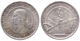 Vecchia Monetazione (1864-1938) 5 Lire 1935 2° Tipo - Gig. 21 - Ag

SPL+