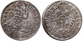 Austria - Giuseppe I d'Asburgo (1705-1711) Grosso da 3 kreutzer 1706 - Hall - Herinek 240 - Ag gr. 1,34 

BB