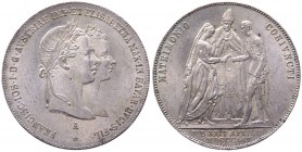 Austria - Francesco Giuseppe I (1848-1916) 1 Fiorino 1854 "Matrimonio " - Ag gr. 13,03 

qSPL