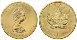Canada - Elisabetta II (1952) 1/4 Oz .999 - 10 Dollari 1986 - Au

FDC