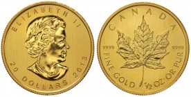 Canada - Elisabetta II (1952) 1/2 Oz .999 - 20 Dollari 2013 - Au

FDC