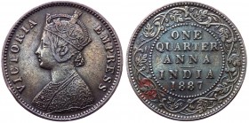 Colonie Inglesi - India - Vittoria (1837-1901) 1/4 Anna 1887 - KM#486 - Cu

qFDC
