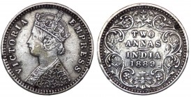 Colonie Inglesi - India - Vittoria (1837-1901) 2 Annas 1889 - KM#488 - Ag

SPL