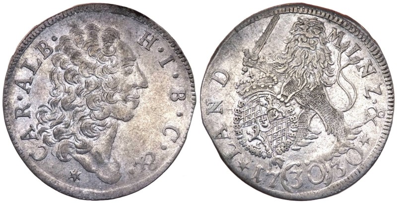 Germania - Bavaria - Carl Albert (1726-1745) 30 Kreuzer 1730 - Ag gr.6,85 

qS...