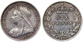 Inghilterra - Vittoria (1837-1901) 6 penny 1898 - Ag

BB+