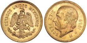 Messico - Stati Uniti Messicani (1905-1969) 10 Diez Pesos 1959 M - Au

FDC