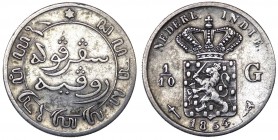 Colonie Olandesi - Indie Orientale - 1/10 di Gulden 1854 - KM# 304 - Ag

BB/qSPL