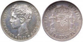 Spagna - Alfonso XIII - 1 Peseta 1901 - Alta conservazione

n.a.