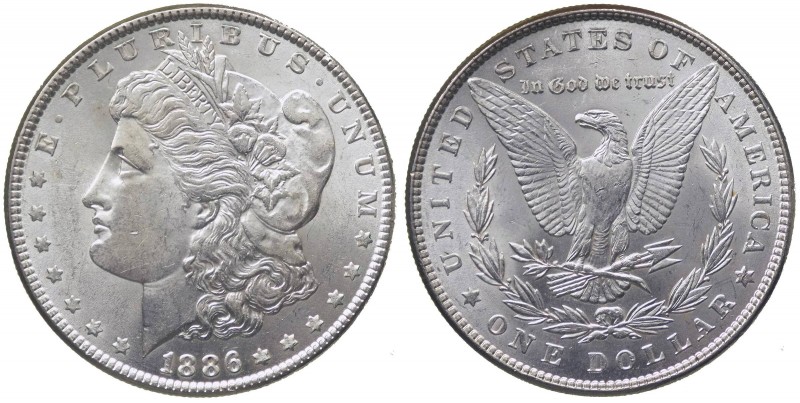 Stati Uniti d'America - 1 dollaro tipo "Morgan" 1886 - zecca di Philadelphia - K...