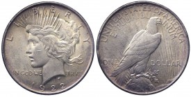 Stati Uniti d'America - 1 dollaro tipo "Pace" 1922 - zecca di Philadelphia - KM150 - Ag

BB+