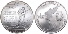 Stati Uniti d'America - Dollaro 1991 D - 38°Anniversario Guerra di Korea - In capsula - Ag

n.a.