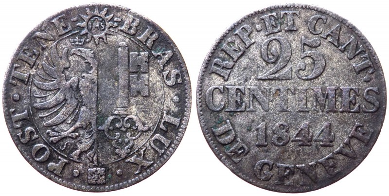 Svizzera - Ginevra - 25 Centimes - 1844 - KM 129 - Mi

BB