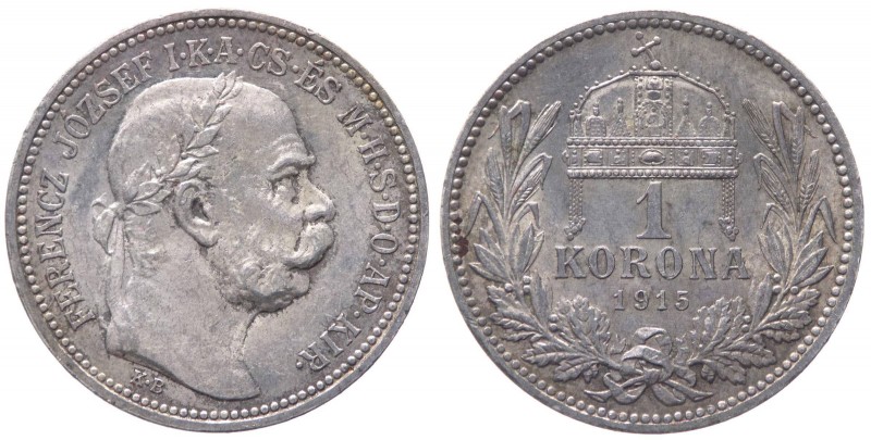 Ungheria - Francesco Giuseppe (1848-1916) 1 Korona 1915 - Kremnitz - KM 492 - Ag...